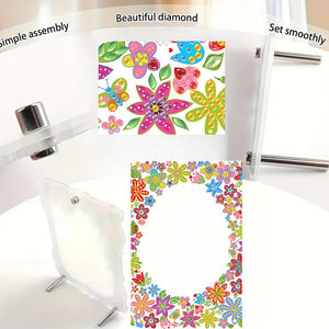 Special Shape Flower Table Top Diamond Painting Frame Kits for Home Office Decor