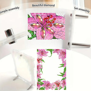 Special Shape Flower Table Top Diamond Painting Frame Kits for Home Office Decor