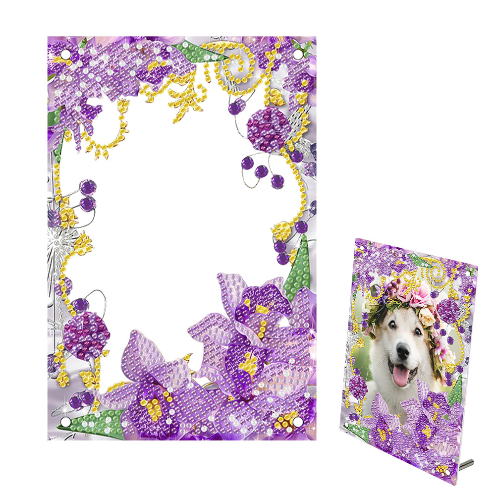 Special Shape Flower Table Top Diamond Painting Frame Kits for Home Office Decor