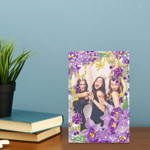 Special Shape Flower Table Top Diamond Painting Frame Kits for Home Office Decor