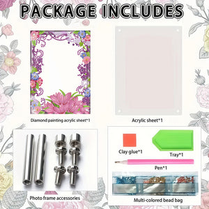 Special Shape Flower Table Top Diamond Painting Frame Kits for Home Office Decor