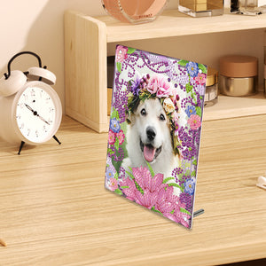 Special Shape Flower Table Top Diamond Painting Frame Kits for Home Office Decor