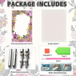 Special Shape Flower Table Top Diamond Painting Frame Kits for Home Office Decor