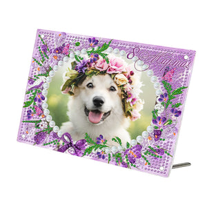 Special Shape Flower Table Top Diamond Painting Frame Kits for Home Office Decor