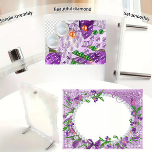 Special Shape Flower Table Top Diamond Painting Frame Kits for Home Office Decor