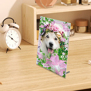 Special Shape Flower Table Top Diamond Painting Frame Kits for Home Office Decor