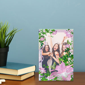 Special Shape Flower Table Top Diamond Painting Frame Kits for Home Office Decor