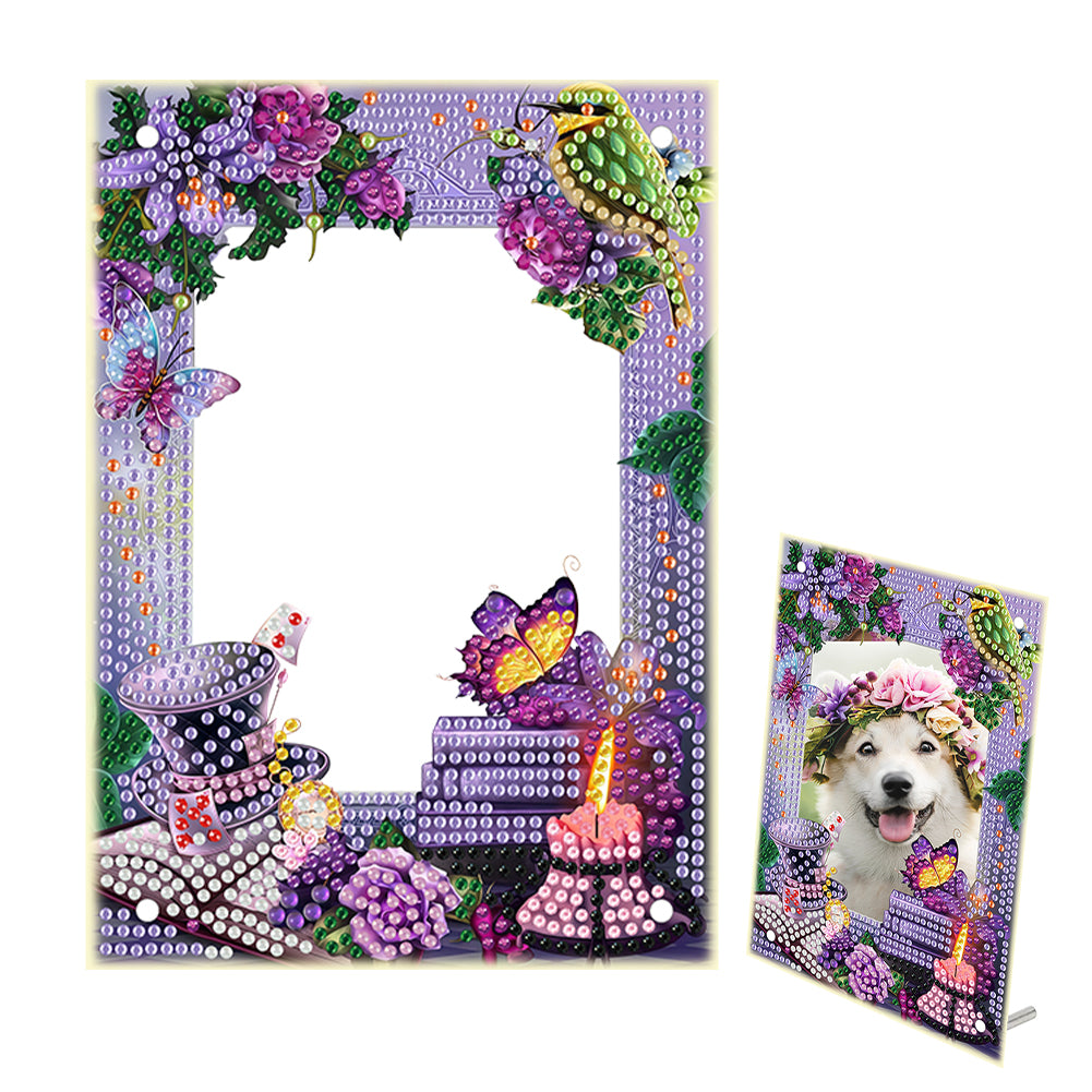 Special Shape Flower Table Top Diamond Painting Frame Kits for Home Office Decor