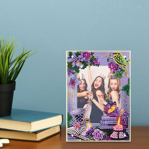 Special Shape Flower Table Top Diamond Painting Frame Kits for Home Office Decor