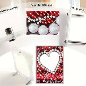 Special Shape Flower Table Top Diamond Painting Frame Kits for Home Office Decor