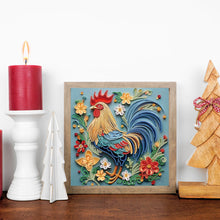 Load image into Gallery viewer, Rooster Quilling 30*30CM(Canvas) Partial Special Shaped Drill Diamond Painting
