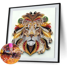Load image into Gallery viewer, Lion Quilling 30*30CM(Canvas) Partial Special Shaped Drill Diamond Painting
