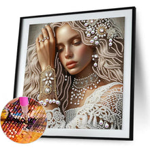 Load image into Gallery viewer, Noblewoman Beauty 30*30CM(Canvas) Partial Special Shaped Drill Diamond Painting
