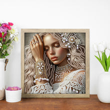 Load image into Gallery viewer, Noblewoman Beauty 30*30CM(Canvas) Partial Special Shaped Drill Diamond Painting
