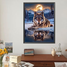 Load image into Gallery viewer, Moon Wolf 40*50CM(Canvas) Full Round Drill Diamond Painting

