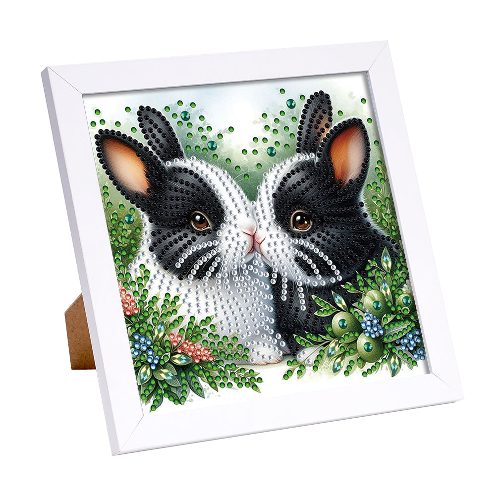 Rabbit 18*18CM(Canvas) Partial Special Shaped Drill Diamond Painting