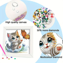 Load image into Gallery viewer, Cat 18*18CM(Canvas) Partial Special Shaped Drill Diamond Painting
