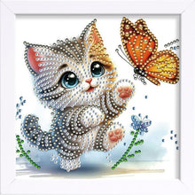 Load image into Gallery viewer, Cat 18*18CM(Canvas) Partial Special Shaped Drill Diamond Painting
