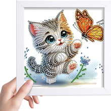 Load image into Gallery viewer, Cat 18*18CM(Canvas) Partial Special Shaped Drill Diamond Painting
