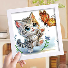 Load image into Gallery viewer, Cat 18*18CM(Canvas) Partial Special Shaped Drill Diamond Painting
