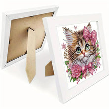 Load image into Gallery viewer, Cat 18*18CM(Canvas) Partial Special Shaped Drill Diamond Painting
