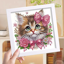Load image into Gallery viewer, Cat 18*18CM(Canvas) Partial Special Shaped Drill Diamond Painting
