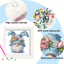Load image into Gallery viewer, Rabbit Ear Gnome 18*18CM(Canvas) Partial Special Shaped Drill Diamond Painting
