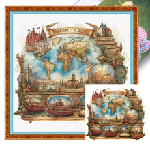 Load image into Gallery viewer, Map-16CT Stamped Cross Stitch 50*50CM

