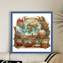 Load image into Gallery viewer, Map-16CT Stamped Cross Stitch 50*50CM
