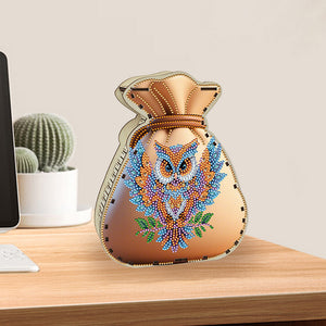Acrylic Wooden Cat DIY Money Storage Box Diamond Art Decors for Adults Beginners