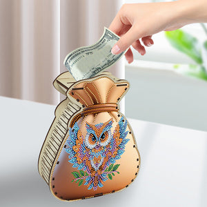 Acrylic Wooden Cat DIY Money Storage Box Diamond Art Decors for Adults Beginners