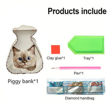 Load image into Gallery viewer, Acrylic Wooden Cat DIY Money Storage Box Diamond Art Decors for Adults Beginners
