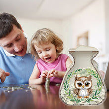 Load image into Gallery viewer, Acrylic Wooden Cat DIY Money Storage Box Diamond Art Decors for Adults Beginners
