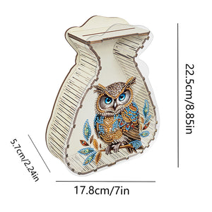 Acrylic Wooden Cat DIY Money Storage Box Diamond Art Decors for Adults Beginners