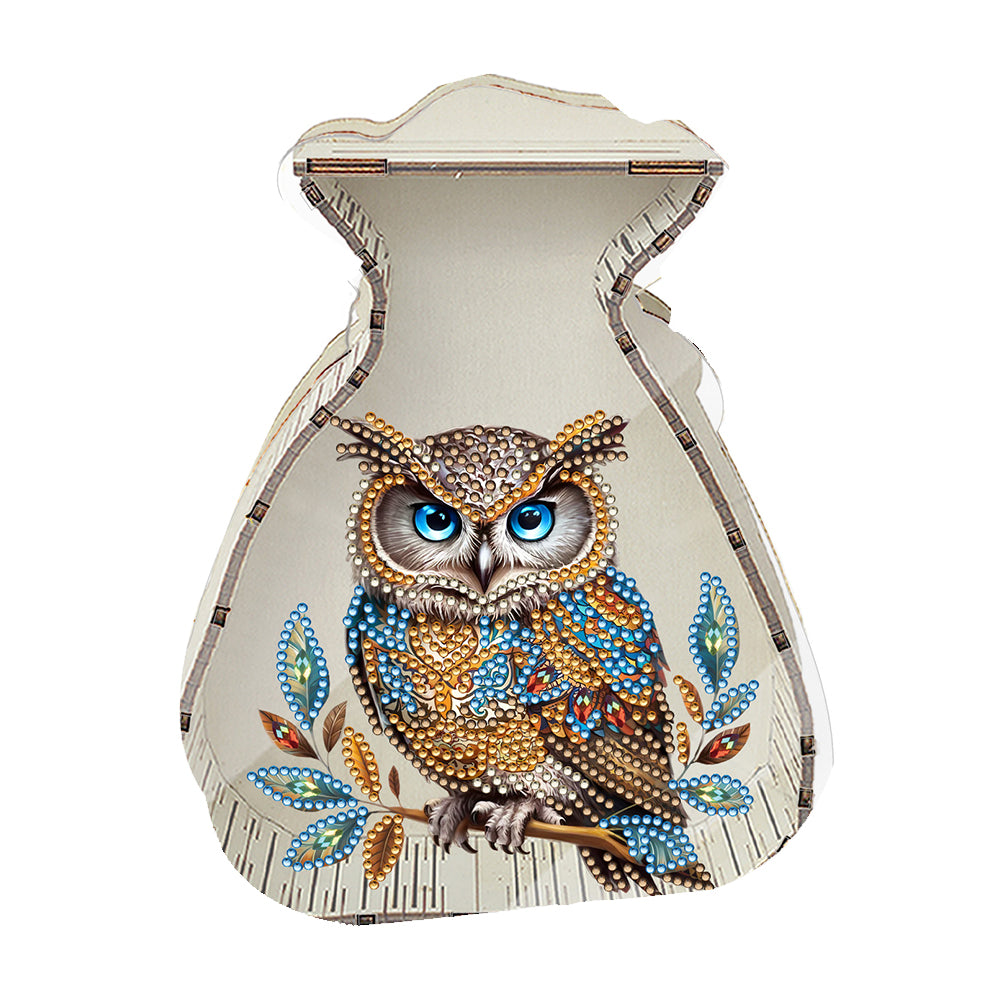 Acrylic Wooden Cat DIY Money Storage Box Diamond Art Decors for Adults Beginners
