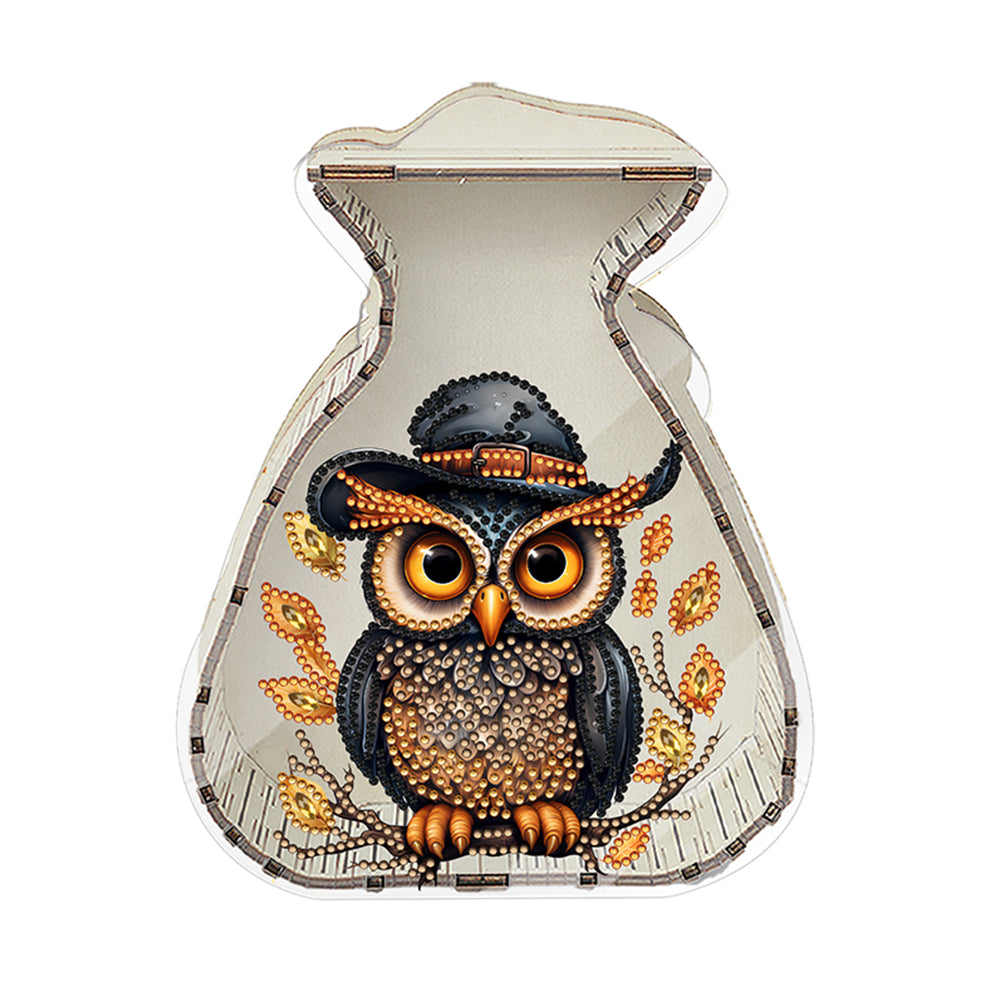 Acrylic Wooden Cat DIY Money Storage Box Diamond Art Decors for Adults Beginners