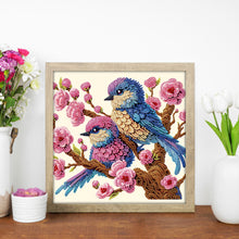 Load image into Gallery viewer, Bluebird 30*30CM(Canvas) Partial Special Shaped Drill Diamond Painting
