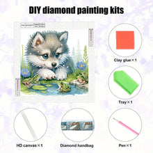Load image into Gallery viewer, Wolf Cub 30*30CM(Canvas) Partial Special Shaped Drill Diamond Painting
