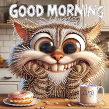 Load image into Gallery viewer, Funny Cat 30*30CM(Canvas) Partial Special Shaped Drill Diamond Painting
