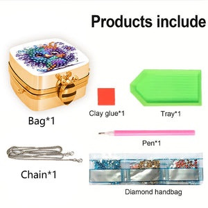 DIY Diamond Painting Small Shoulder Bag Portable Cosmetic Pouch Envelope Clutch
