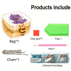 DIY Diamond Painting Small Shoulder Bag Portable Cosmetic Pouch Envelope Clutch