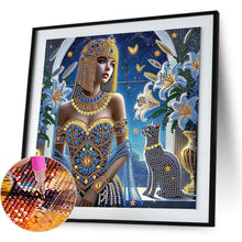 Load image into Gallery viewer, Elegant Egyptian Beauty-Woman 30*30CM(Canvas) Partial Special Shaped Drill Diamond Painting
