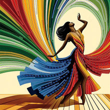 Load image into Gallery viewer, Elegant Dancing Beauty-Woman 30*30CM(Canvas) Partial Special Shaped Drill Diamond Painting
