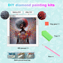 Load image into Gallery viewer, Elegant Black Beauty-Woman 30*30CM(Canvas) Partial Special Shaped Drill Diamond Painting
