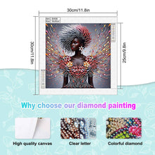 Load image into Gallery viewer, Elegant Black Beauty-Woman 30*30CM(Canvas) Partial Special Shaped Drill Diamond Painting
