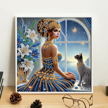 Load image into Gallery viewer, Elegant Egyptian Beauty-Woman 30*30CM(Canvas) Partial Special Shaped Drill Diamond Painting
