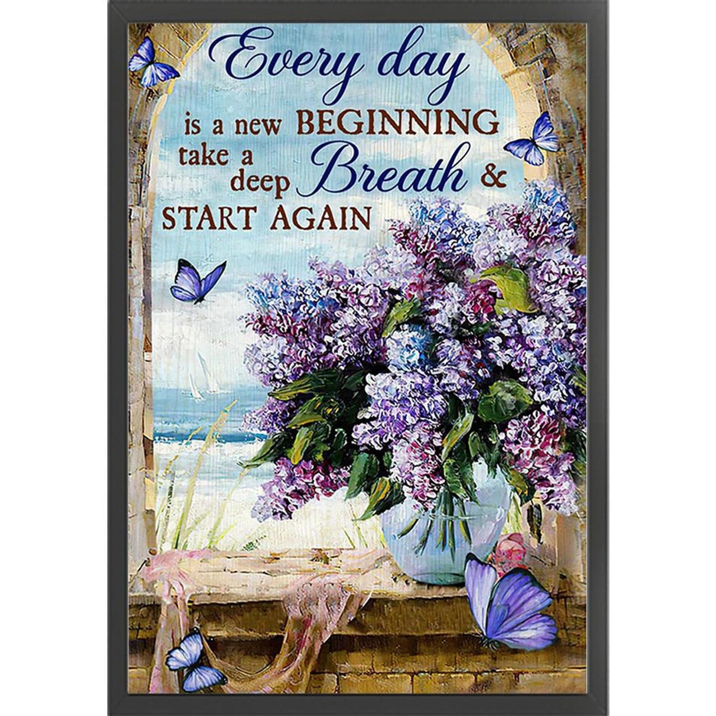 Oil Painting - Purple Vase - Full 11CT Counted Cross Stitch 40x60CM - Huacan