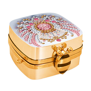 Peacock Diamond Art Storage Case Diamond Painting Mirror Organizer Box for Women