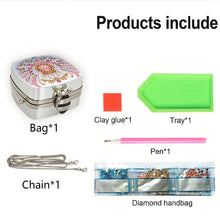 Load image into Gallery viewer, Peacock Diamond Art Storage Case Diamond Painting Mirror Organizer Box for Women
