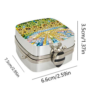Peacock Diamond Art Storage Case Diamond Painting Mirror Organizer Box for Women